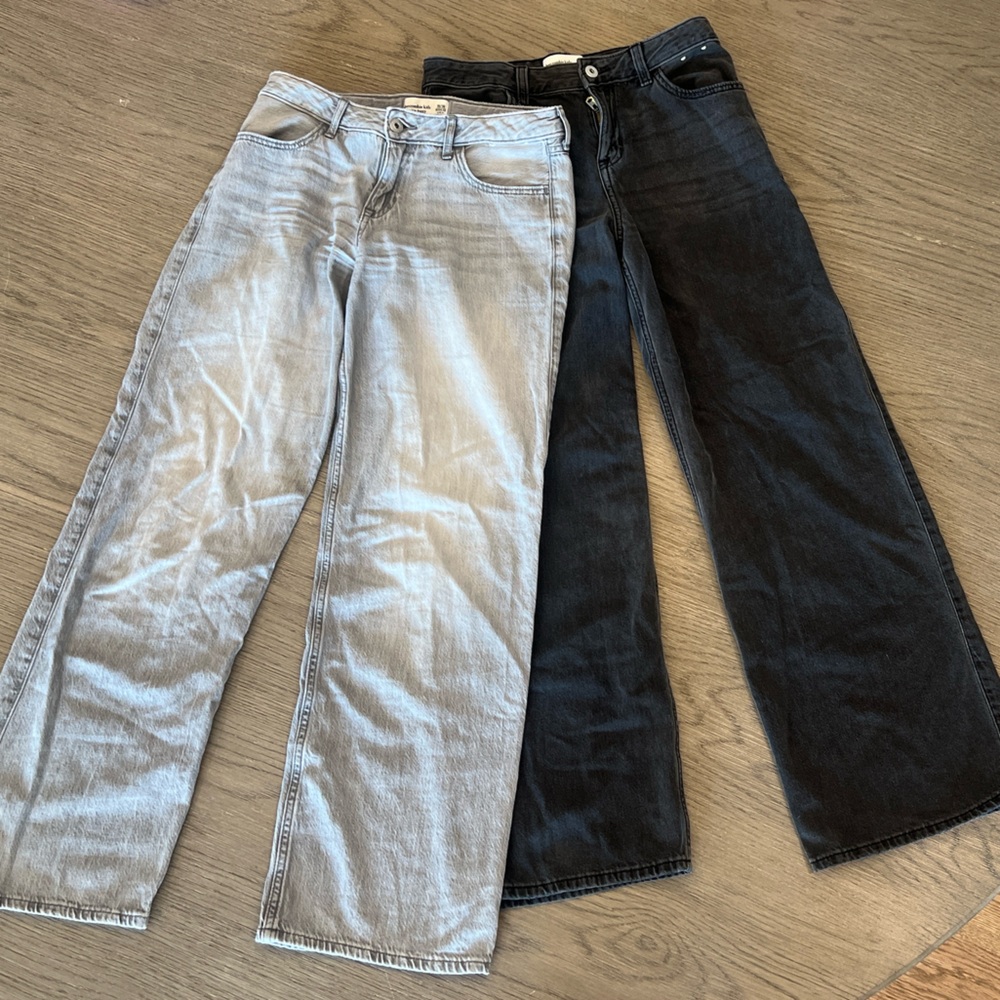 2 Pair Abercrombie Kids Wide Leg